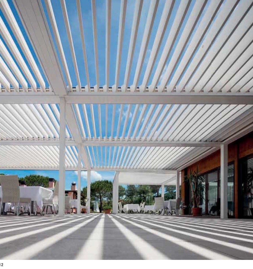 Motorized Louvered Pergola Structures