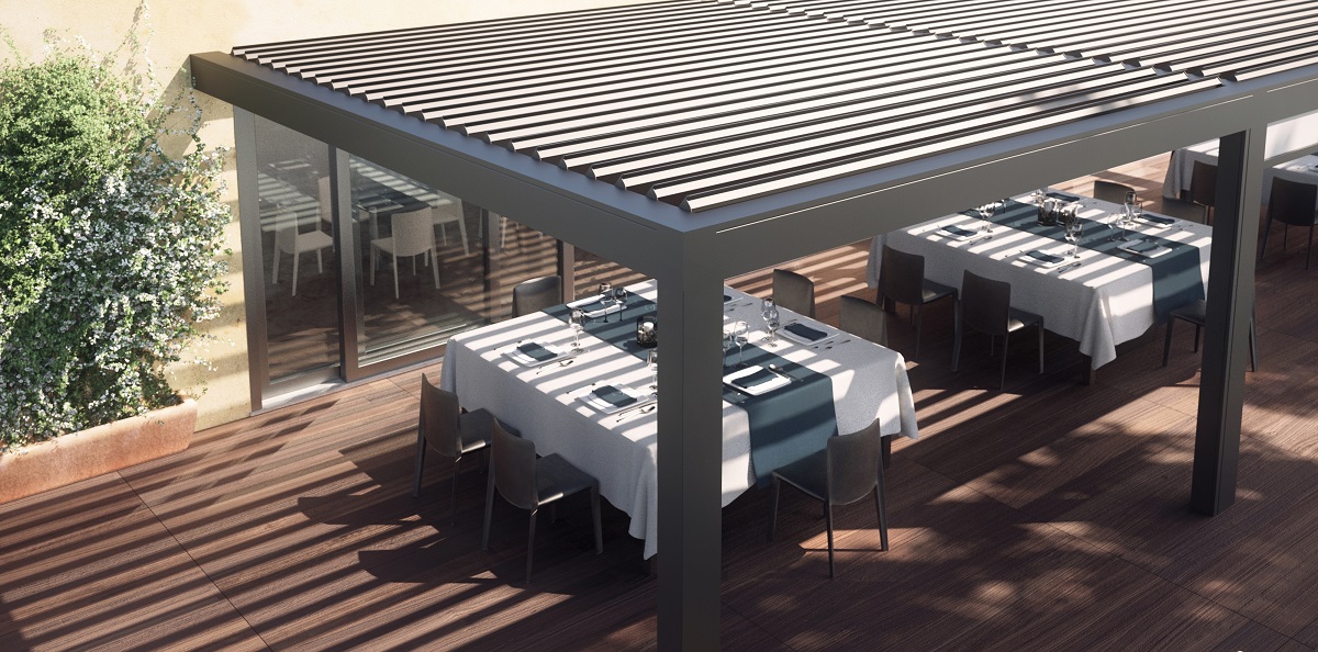 Motorized Louvered Pergola Structures