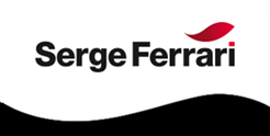 serge Ferrari logo in black and red