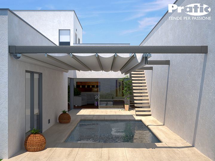 Pergola Retractable Fabric Roof Awning Sunair Awnings