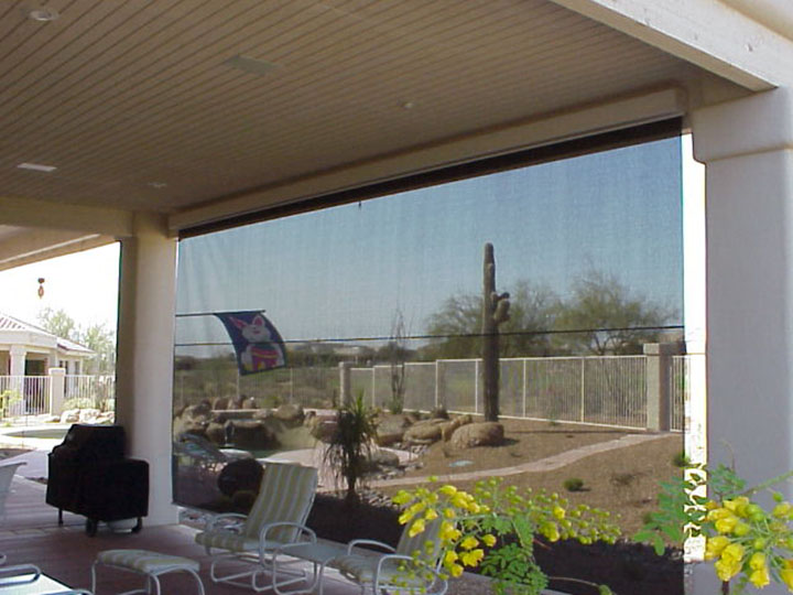 Exterior Retractable Rolling Solar Shade Screens Retractable