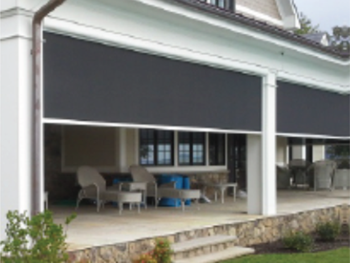 Zipper Screen With Mesh Fabric Retractable Deck Patio Awnings